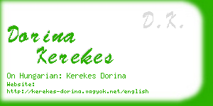 dorina kerekes business card